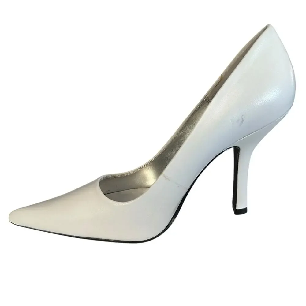 Chinese Laundry‎ Spicy Women's White leather Heels size 6.5 - Picture 2 of 11